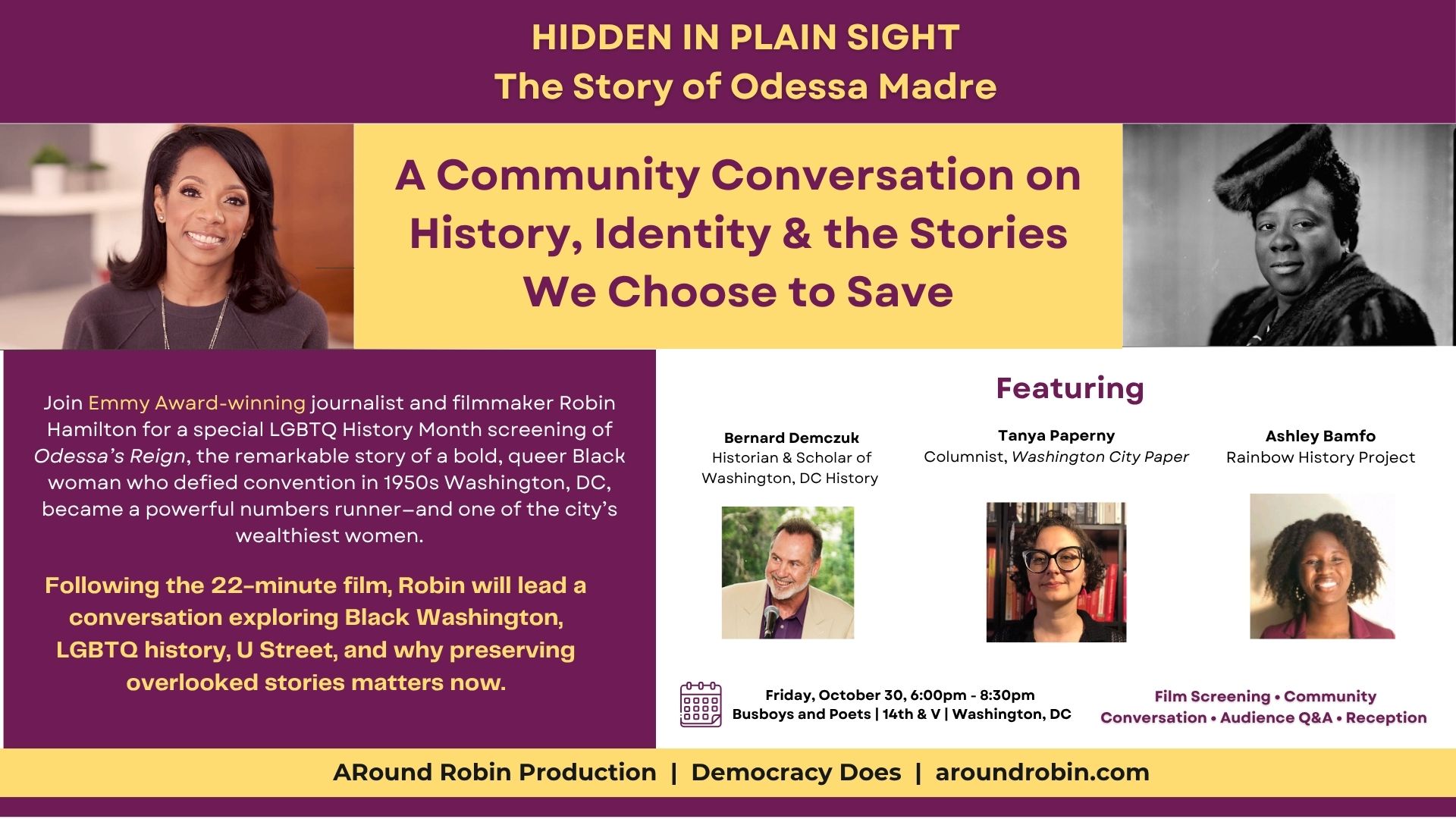 Hidden in Plain Sight: The Story of Odessa Madre — event banner