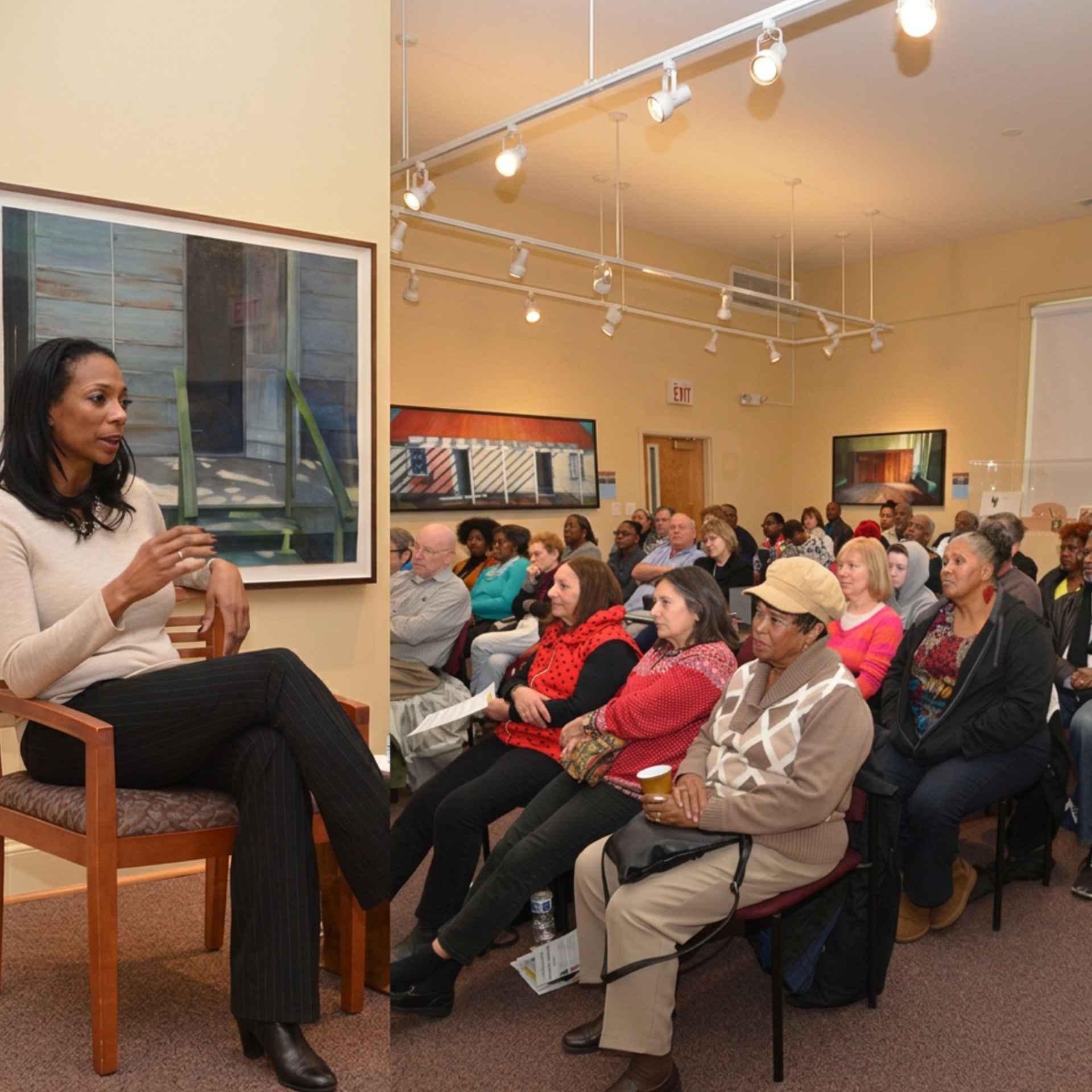 Robin leading a museum program
