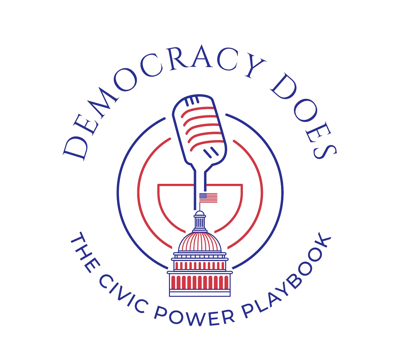 Democracy Does: The Civic Power Playbook logo