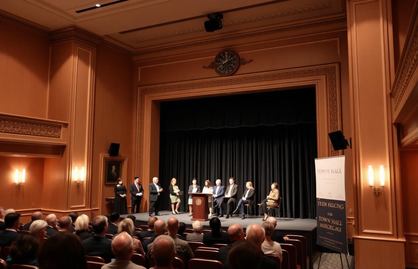 Town hall stage